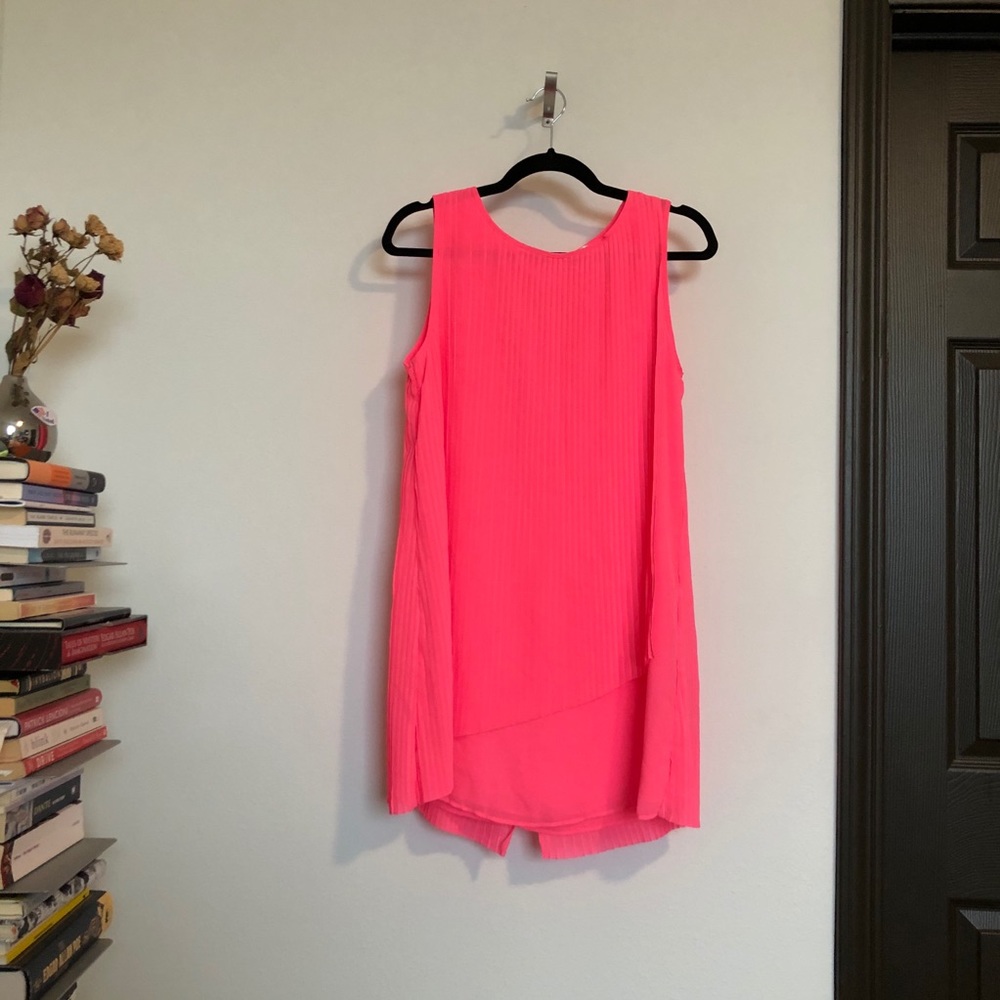 NWOT Luxe Apothetique Neon Pink Shift Dress